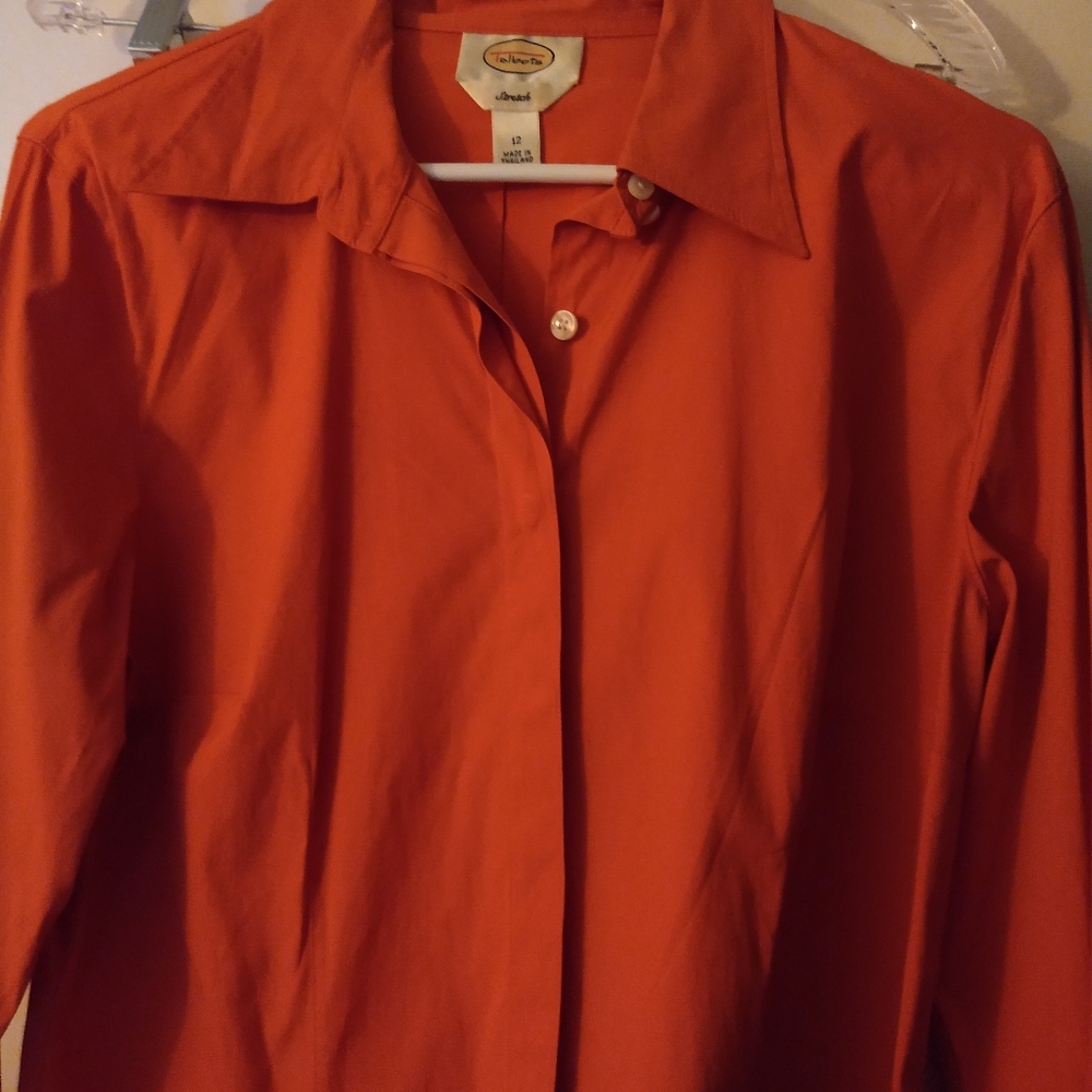 Long sleeve button front blouse